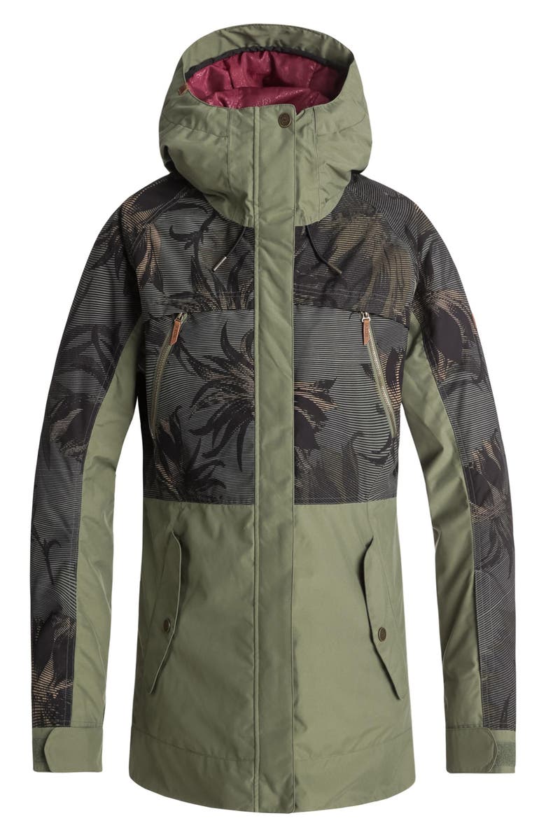 Roxy Waterproof DryFlight<sup>®</sup> Thinsulate<sup>®</sup> Insulated Snow Jacket, Main, color, 