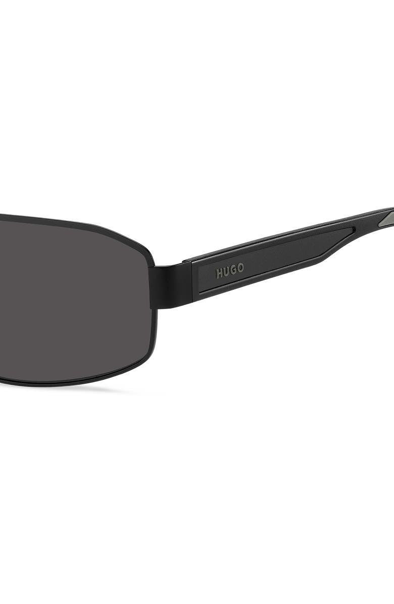 BOSS 60mm Navigator Sunglasses, Alternate, color, Matte Black/ Grey
