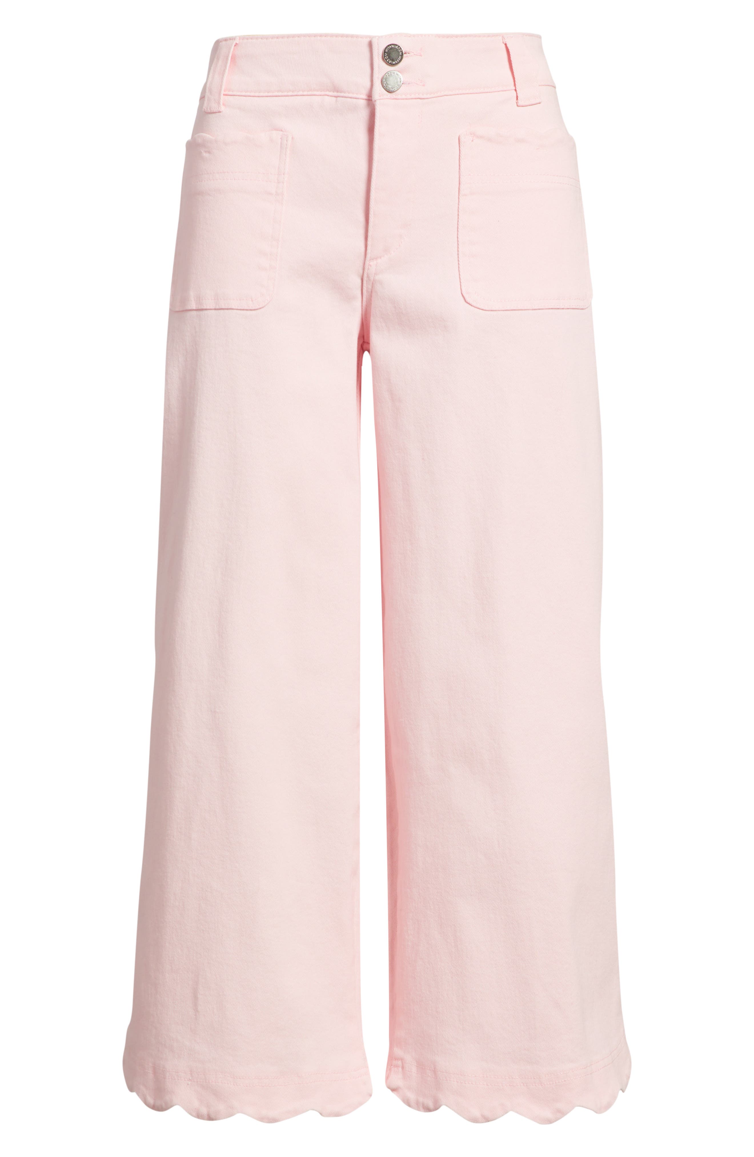 Wit & Wisdom Scallop Patch Pocket High Waist Crop Wide Leg Twill Pants — фото 5