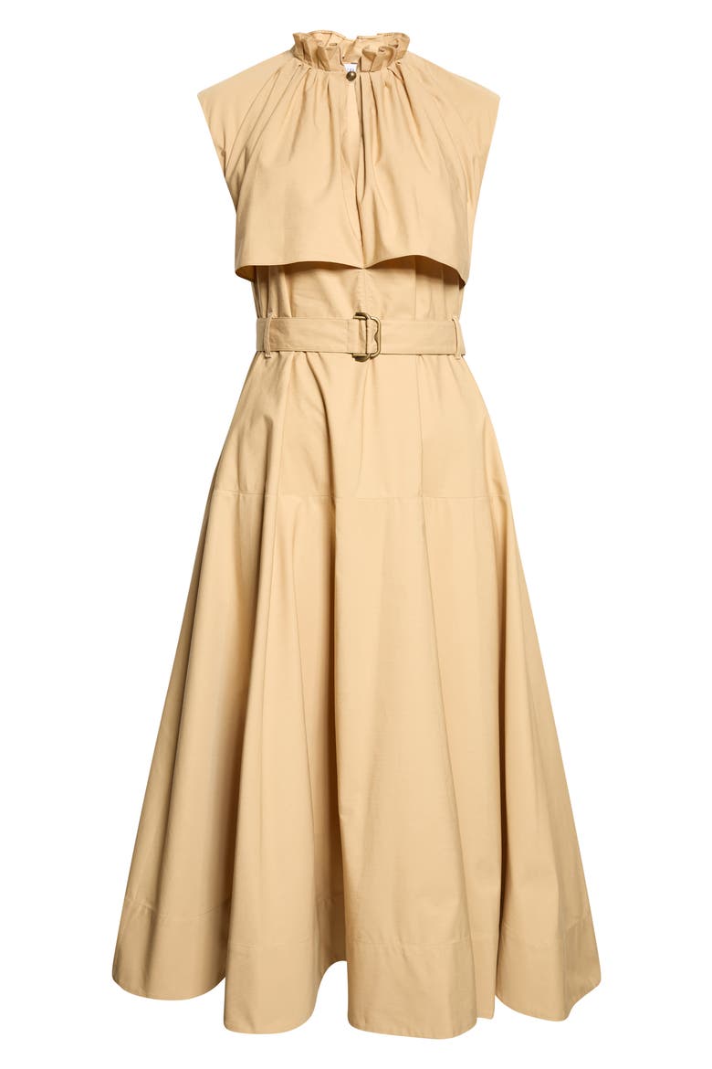 Jessica Cotton Poplin Midi Dress, Main, color, HARVEST BEIGE
