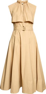 Burberry Jessica Cotton Poplin Midi Dress