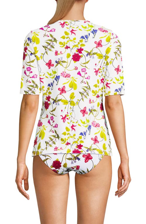 LANDS' END LANDS' END ELBOW SLEEVE RELAXED UPF 50 RASH GUARD 