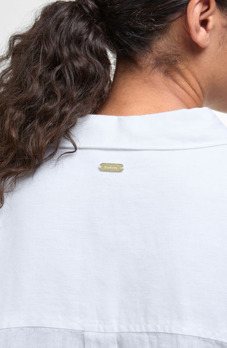 Barbour Hampton Linen Button-Up Shirt, Alternate, color, 