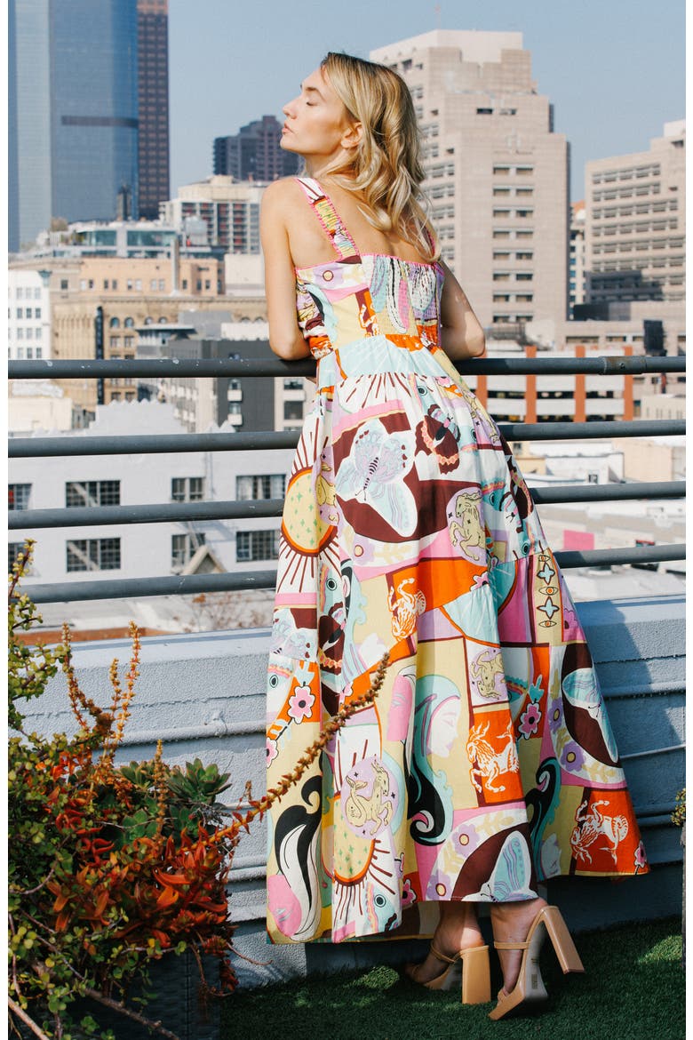 Lillias Cotton Maxi Sundress, Alternate, color, PINK MULTI