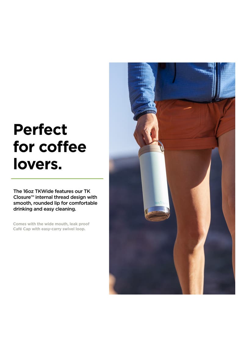 TKWide Insulated Coffee Tumbler with Cafe Cap - Stainless Steel Water Bottle & Thermal Tumbler - 16 oz, Alternate, color, Tofu