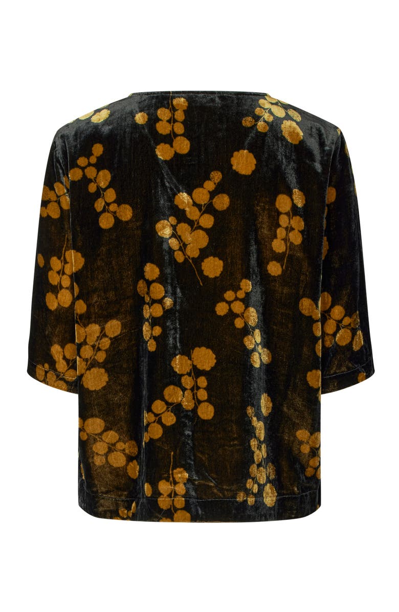 Masai Copenhagen Estela V-Neck Short Sleeve Blouse, Alternate, color, Rubber