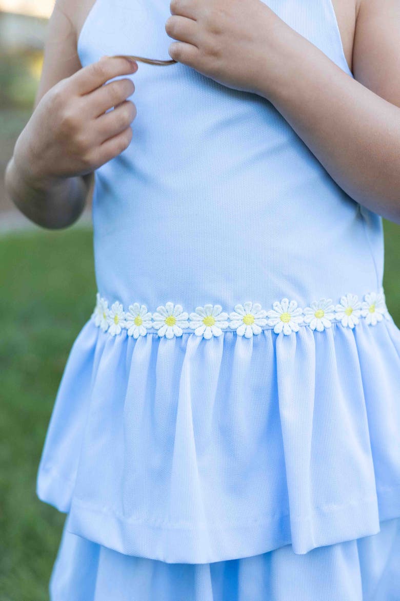 Pique Dress with Daisies, Alternate, color, Light Blue