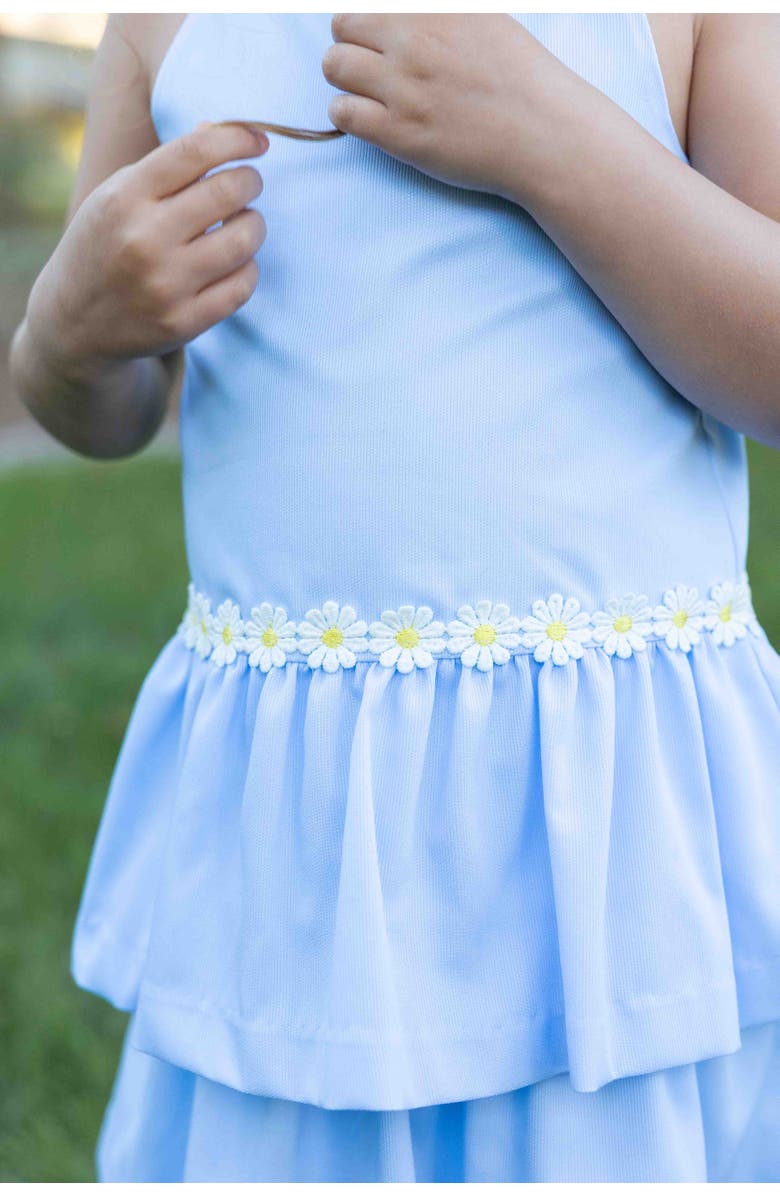 Florence Eiseman Pique Dress with Daisies, Alternate, color, Light Blue