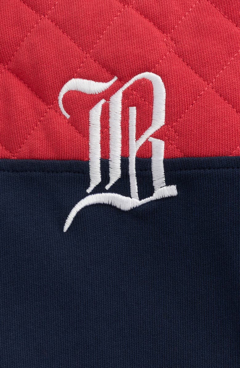 Brooks Brothers Men's Qulited Colorblock Long Sleeve Polo, Alternate, color, Red Multi