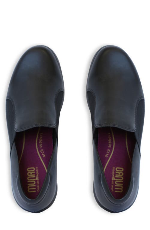 Munro Clay Wedge Slip-on Sneaker In Black