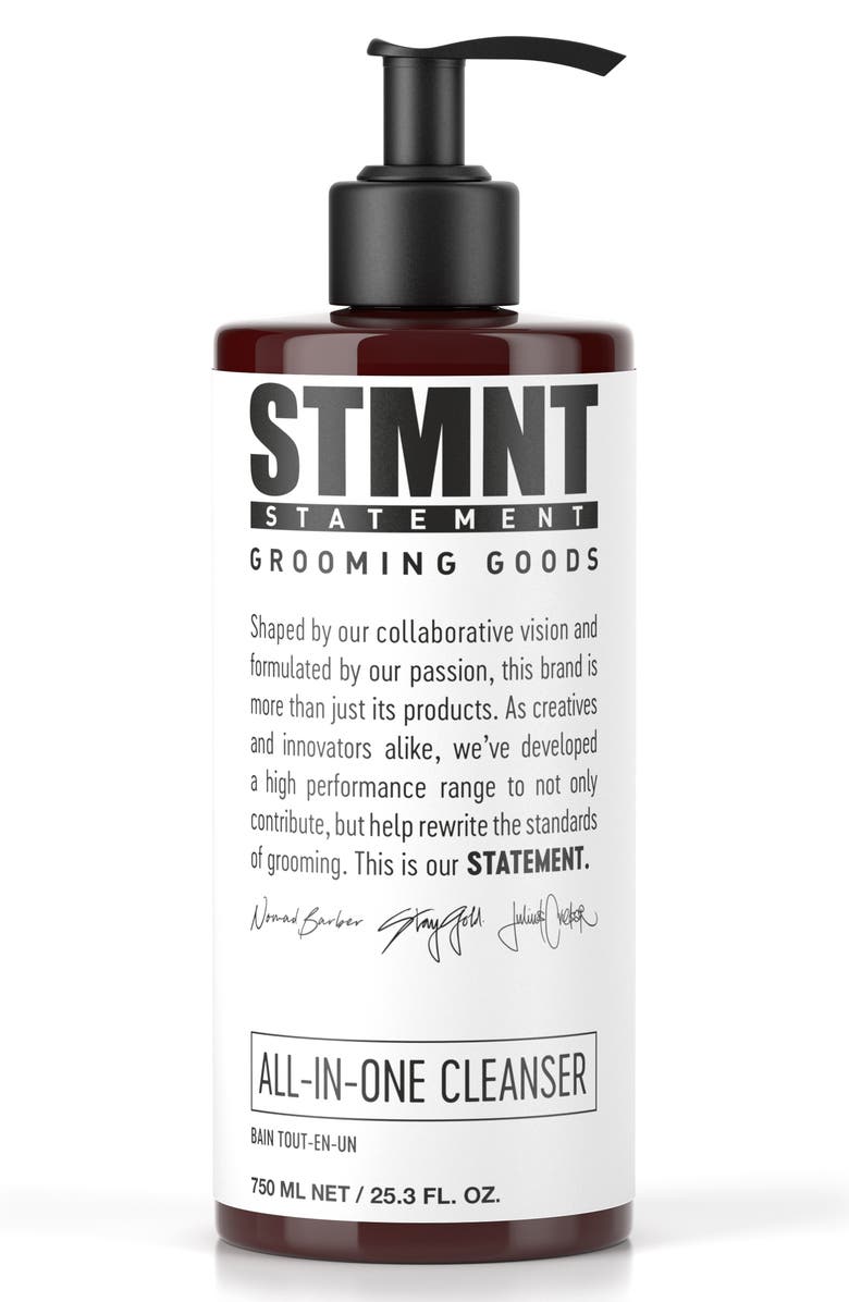 STMNT Grooming Goods All-in-One Cleanser with Activated Charcoal & Menthol, Main, color, 