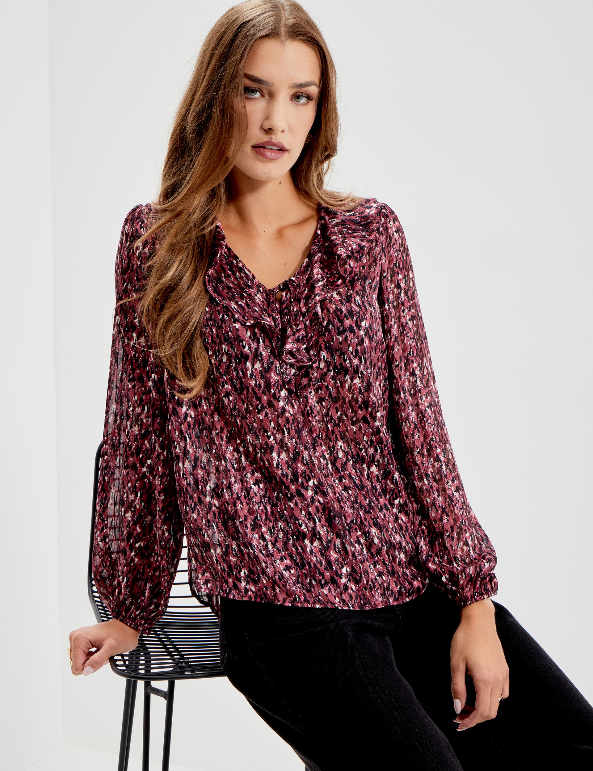 Burgundy Abstract Animal