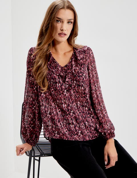Trinity Printed Chiffon Blouse