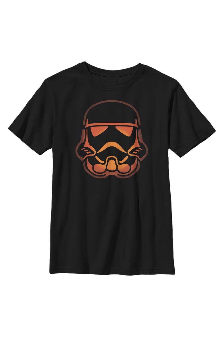 Boy's Star Wars A New Hope Halloween Stormtrooper Pumpkin  Graphic T-Shirt, Main, color, Black