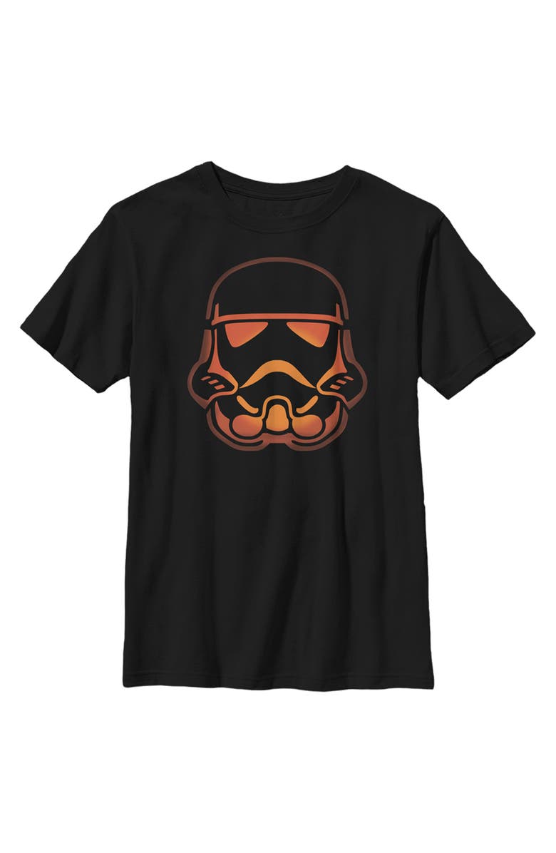 Star Wars: A New Hope Boy's Star Wars A New Hope Halloween Stormtrooper Pumpkin Graphic T-Shirt, Main, color, Black