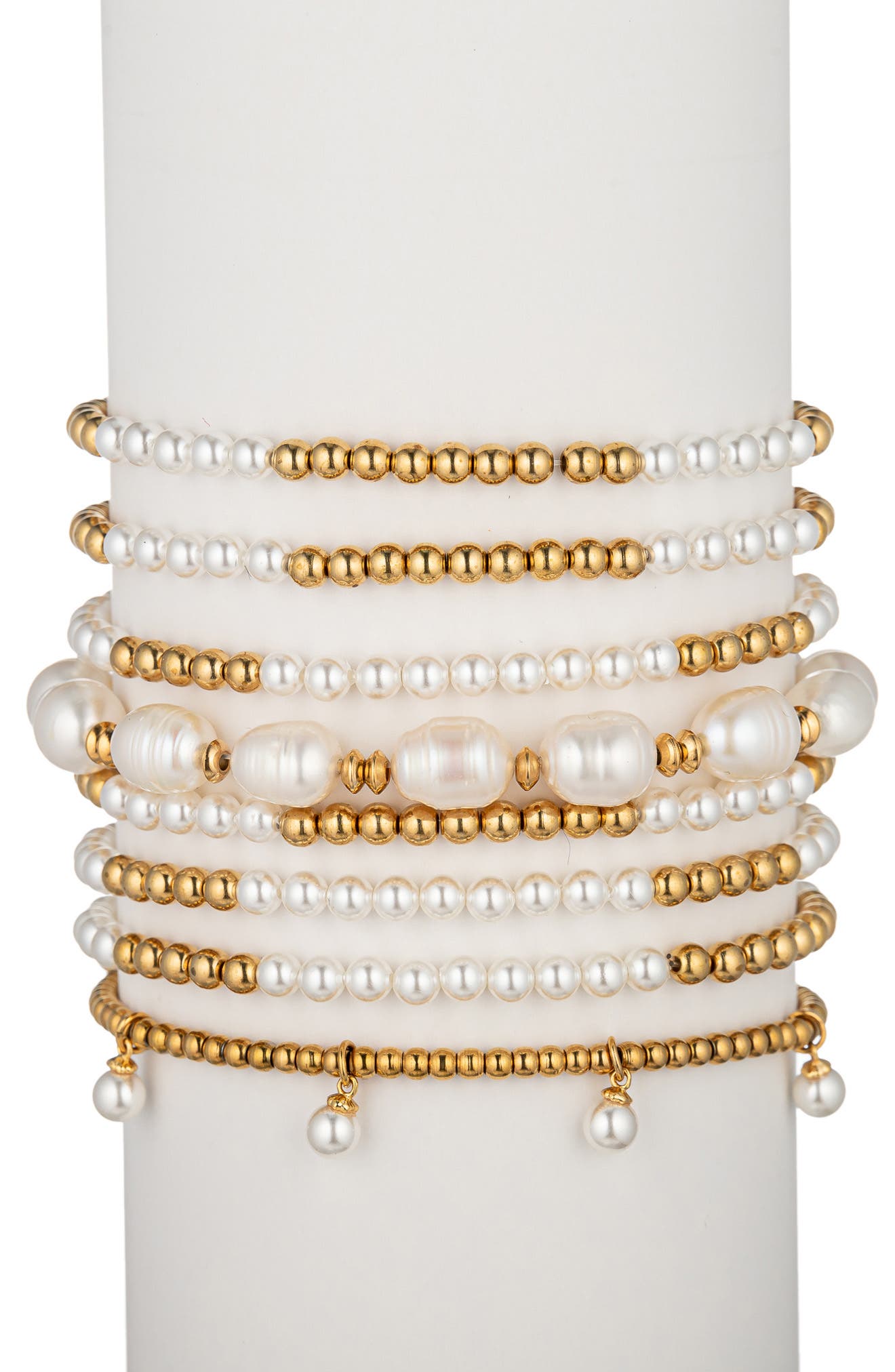 EYE CANDY LOS ANGELES Katrina Set of 8 Assorted Beaded Stretch Bracelets