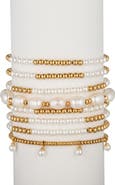 EYE CANDY LOS ANGELES Katrina Set of 8 Assorted Beaded Stretch Bracelets