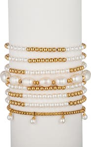 EYE CANDY LOS ANGELES Katrina Set of 8 Assorted Beaded Stretch Bracelets