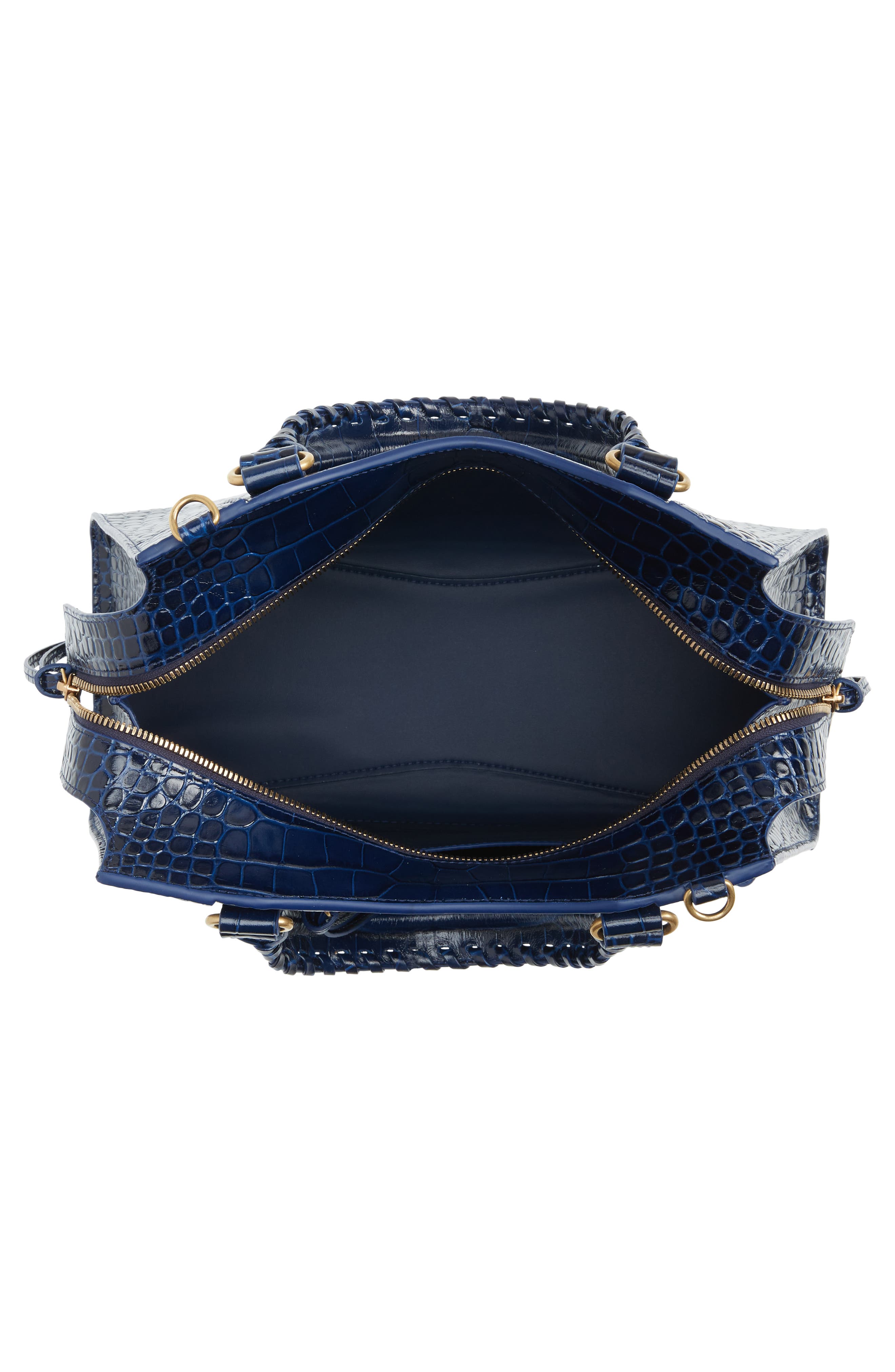 Balenciaga Small Neo Classic City Croc Embossed Leather Top Handle Bag, Alternate, color, 