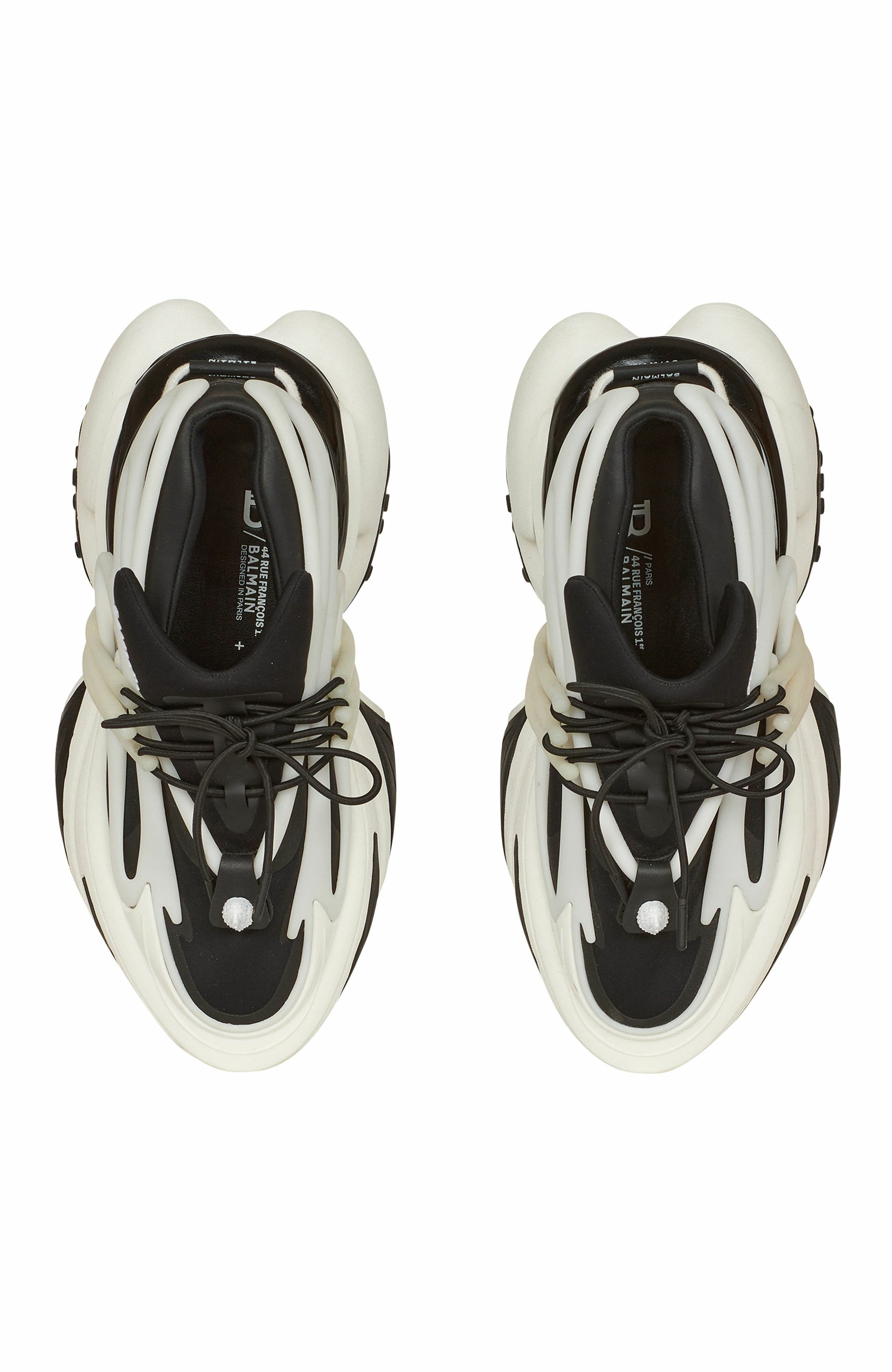 Unicorn Low-Top Sneakers In Neoprene And Leather, Alternate, color, Black