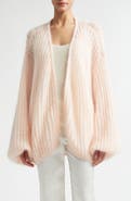 TOTEME Puff Mohair & Wool Blend Open Stitch Cardigan