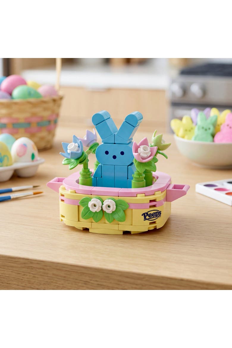 Peeps Blue Bunny Easter Basket Building Set, Alternate, color, Ivory