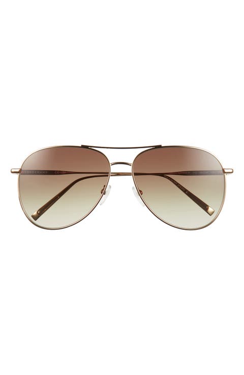 59mm Classic Aviator Gradient Sunglasses