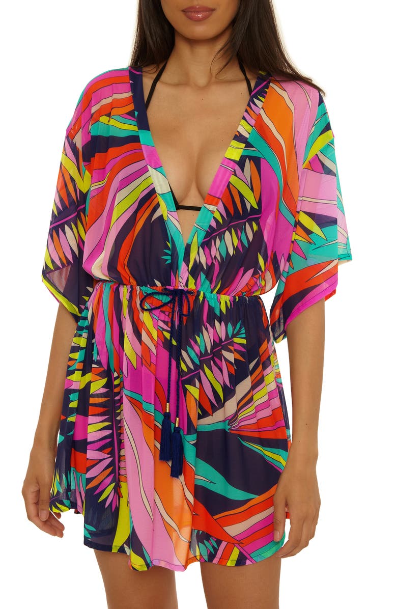 Trina Turk Paralia Print Cover-Up Dress, Main, color, Multi