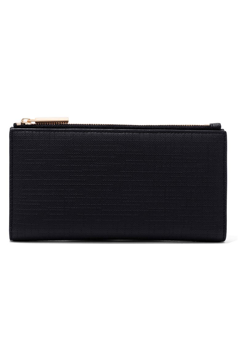 Signature Slim Coated Canvas Wallet, Alternate, color, ONYX