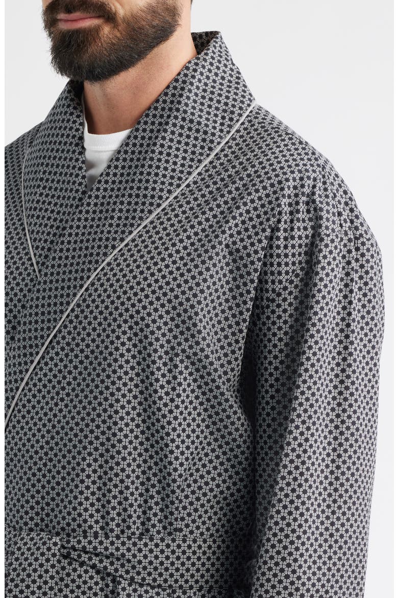 Sanctuary Sateen Shawl Collar Cotton Robe, Alternate, color, BLACK
