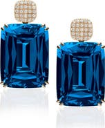 GOSHWARA Gossip Cushion Cut Drop Earrings