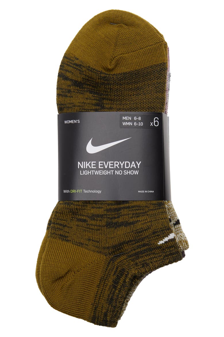 6-Pack Everyday Lightweight No-Show Training Socks, Alternate, color, 913- MLTCLR