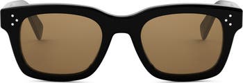 CELINE Bold 3 Dots 50mm Square Sunglasses | Nordstrom
