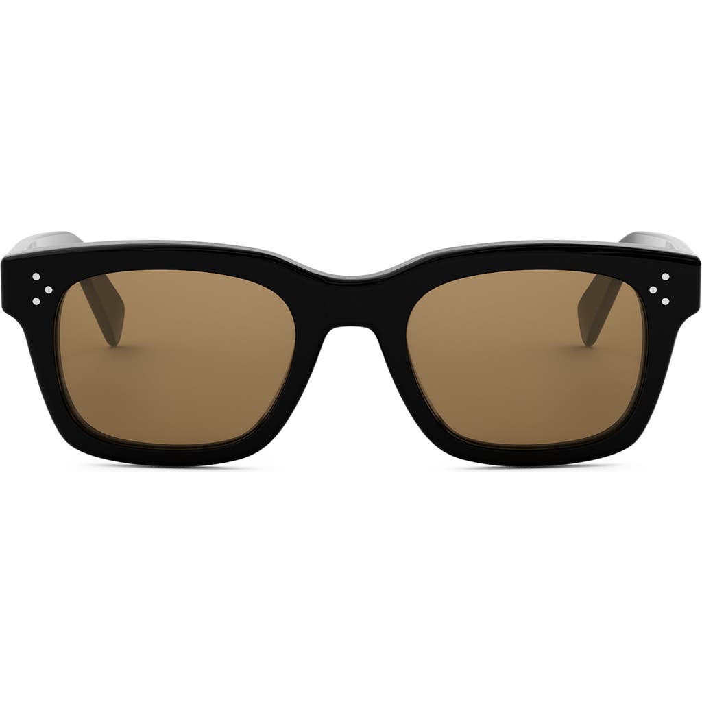 Celine Bold 3 Dots 50mm Square Sunglasses In Brown