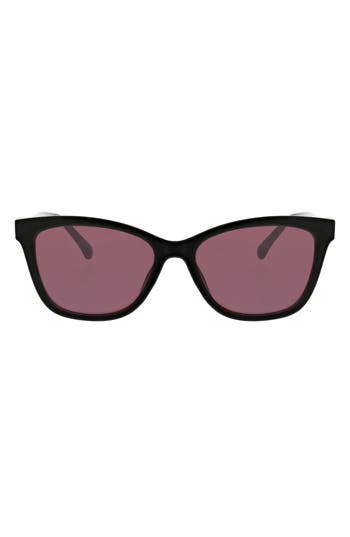 Bcbg Classic Square 54mm Sunglasses In Shiny Black