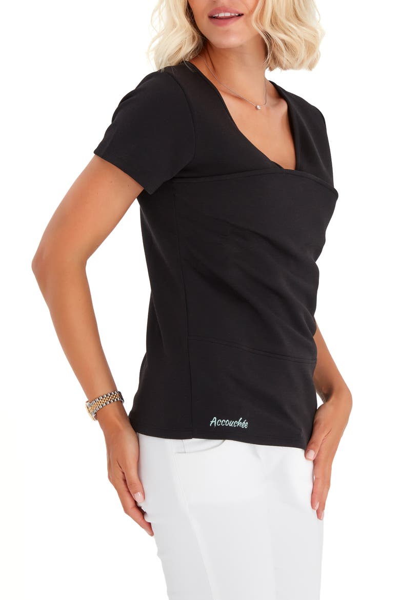 Hands Free Baby Carrier Maternity/Nursing Top, Alternate, color, BLACK
