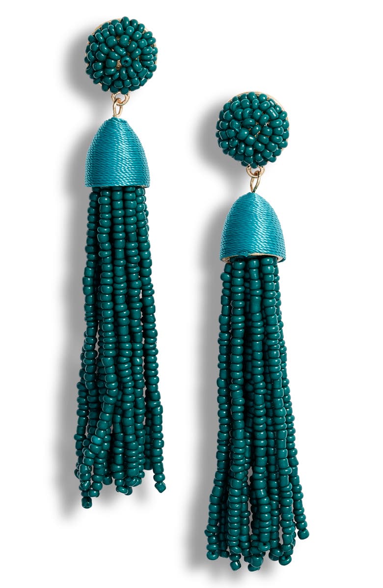 Rachel Parcell Beaded Tassel Earrings, Main, color,
