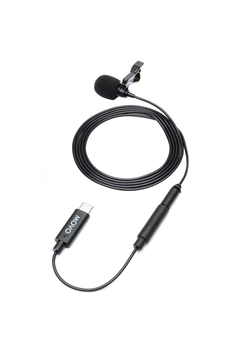 DM1P Omnidirectional Lavalier Microphone Compatible with The DJI OSMO Pocket - Lapel Mic, Great Interview Microphone for Recording, Main, color, Black