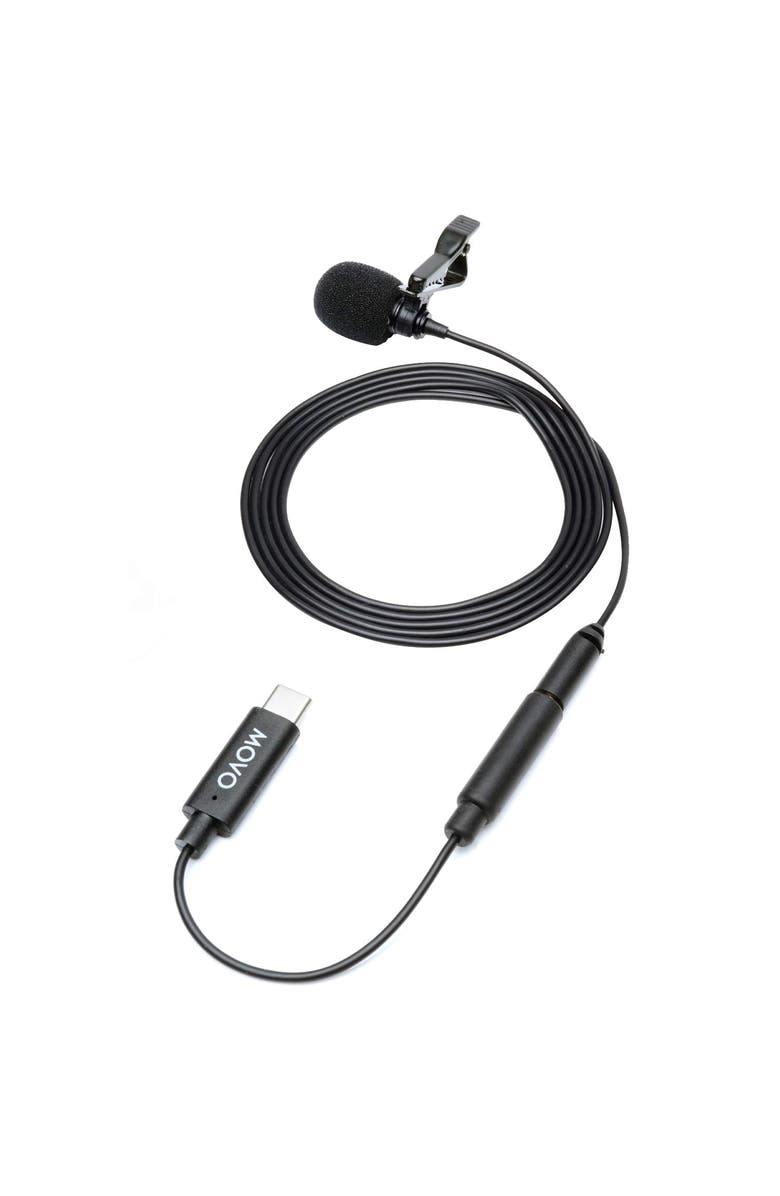 MOVO DM1P Omnidirectional Lavalier Microphone Compatible with The DJI OSMO Pocket - Lapel Mic, Great Interview Microphone for Recording, Main, color, Black