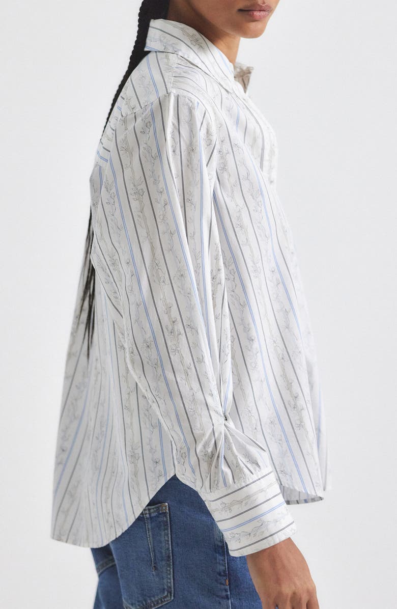 Derek Lam 10 Crosby Wesley Button-Up Shirt, Alternate, color, White Multi