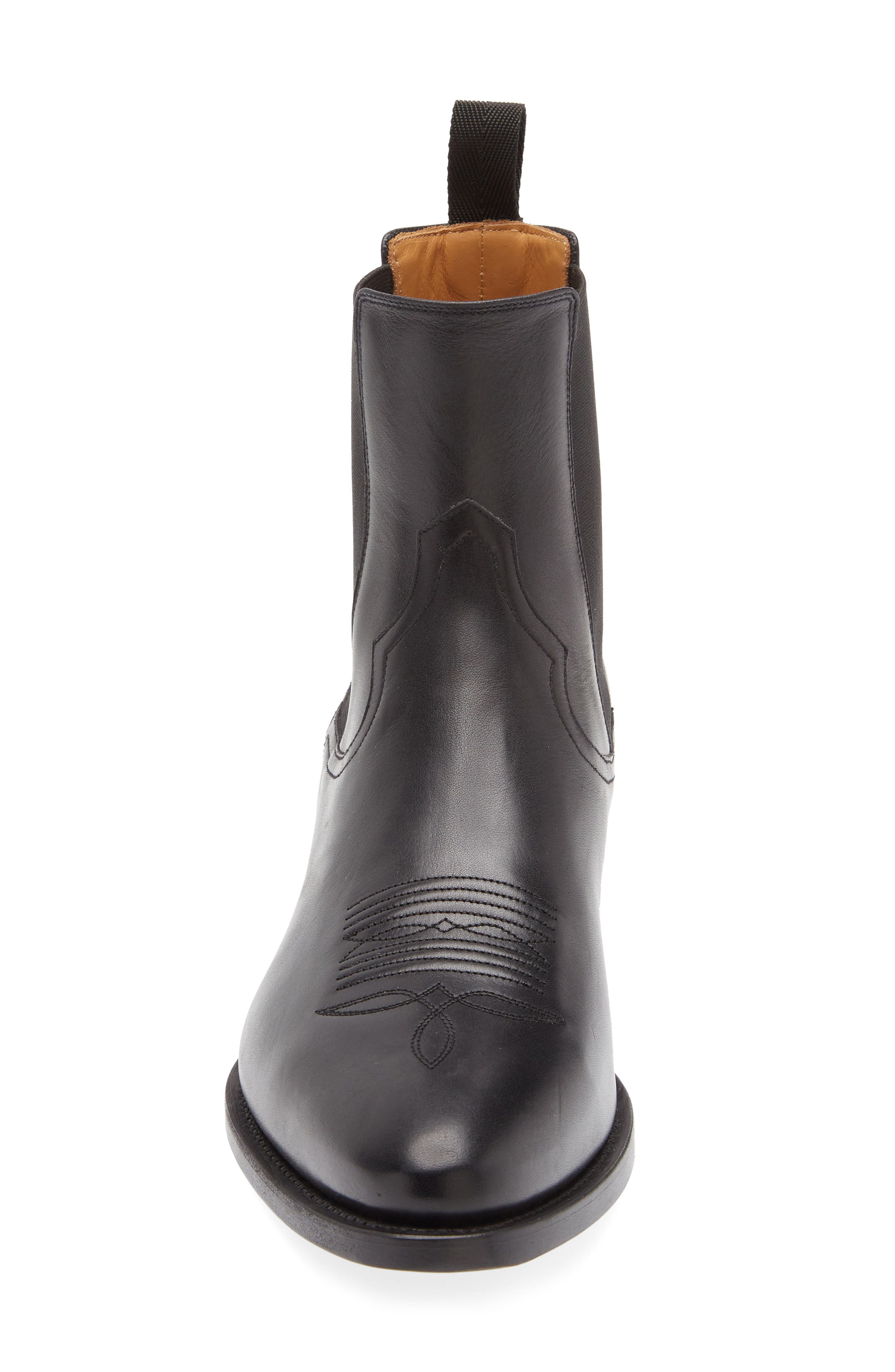 Ralph Lauren Purple Label Western Boot, Alternate, color, Black