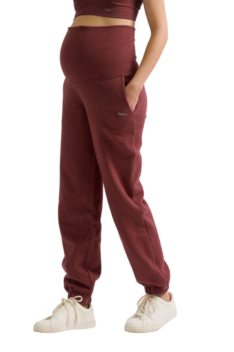 Woma Maternity Joggers, Alternate, color, Plum