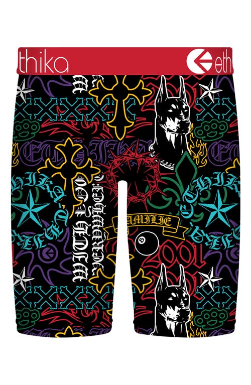 Ethika Kids' Cross My Heart Boxer Briefs In Black