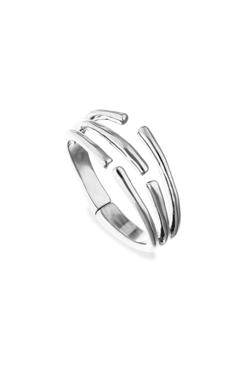 Bracelet Plated In Sterling Silver In The Shape Of Several Tubes, Alternate, color, Silver