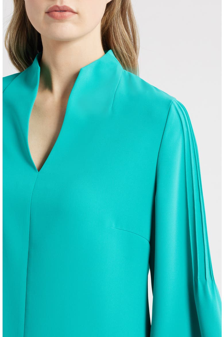 Raised Seam Bell Sleeve Top, Alternate, color, EMERALD AWE