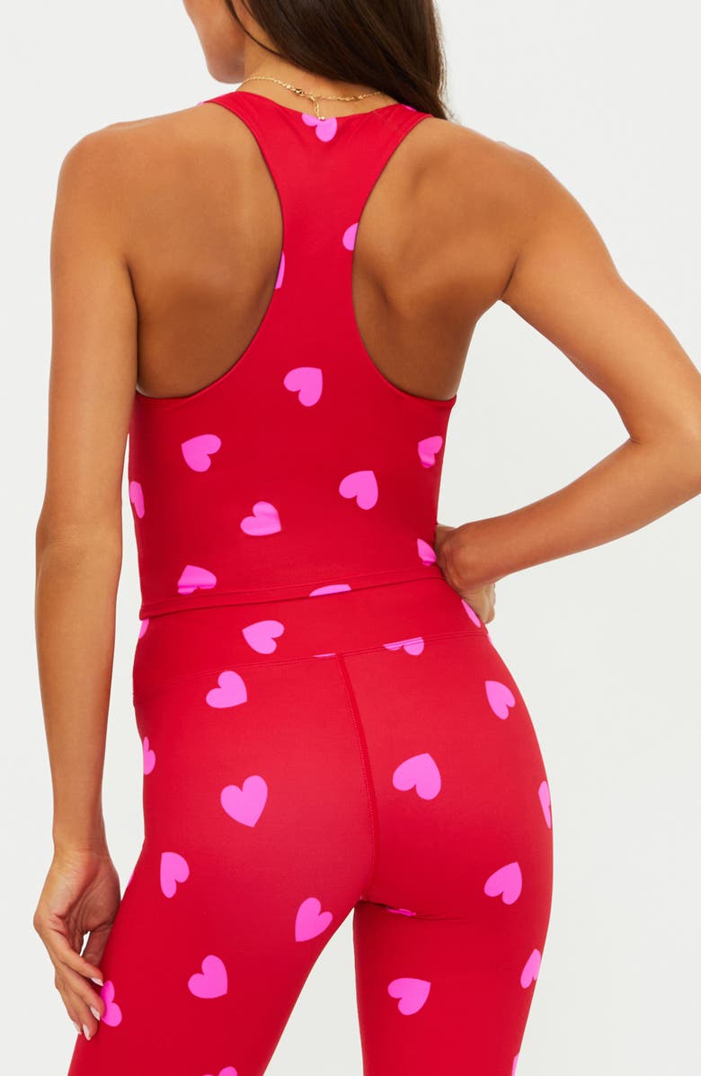Beach Riot Yara Heart Print Tank, Alternate, color, Royal Red