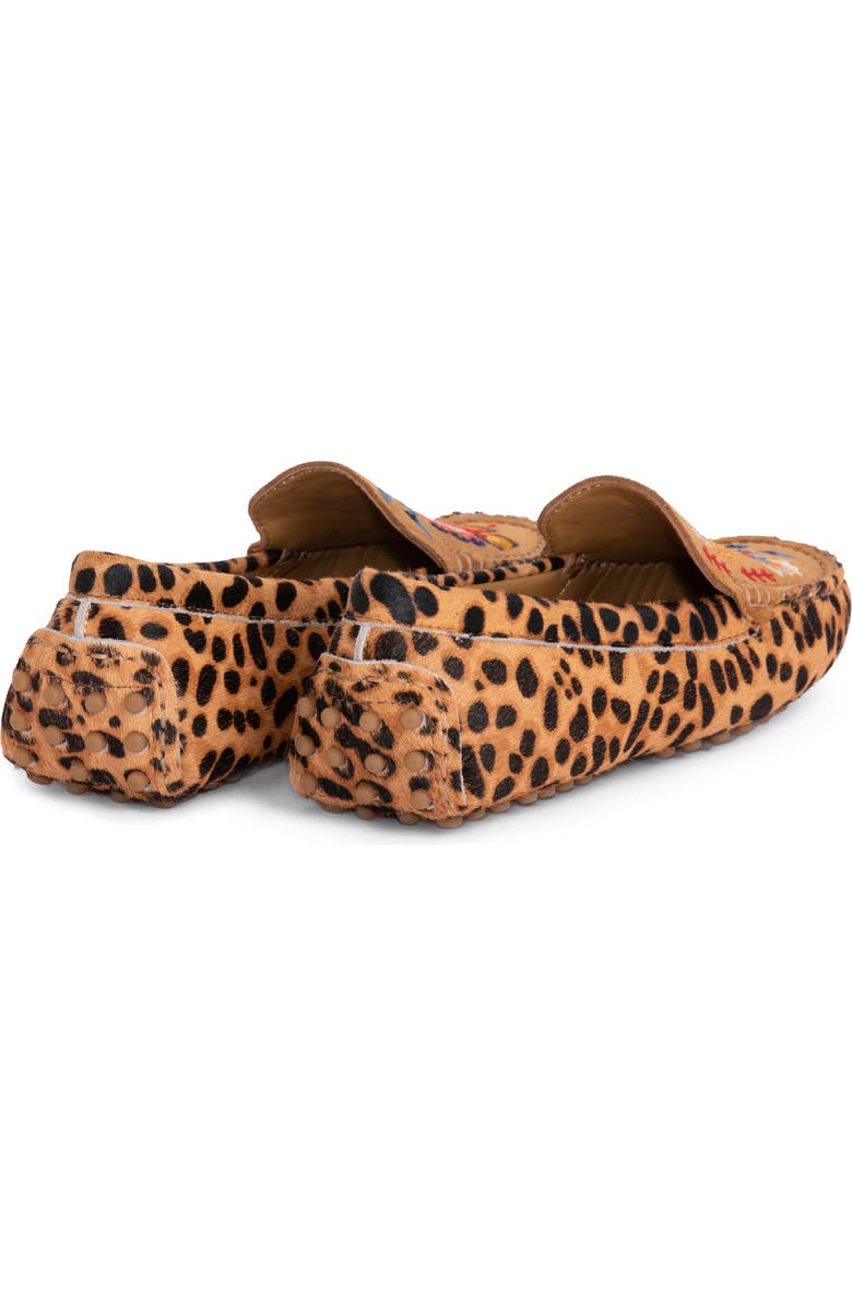 Johnny Was Taline Leopard Print Genuine Calf Hair Moccasin, Alternate, color,