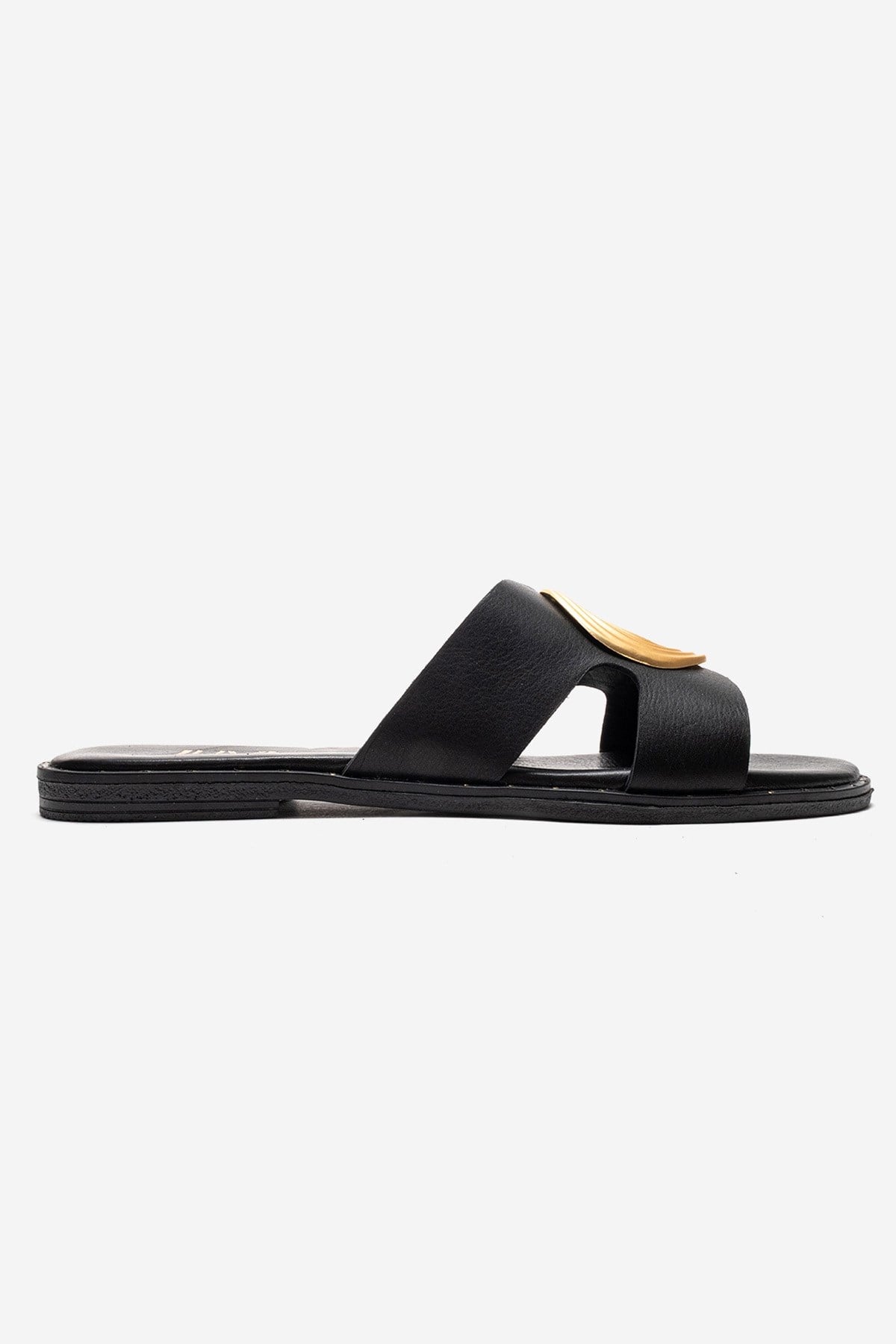 Forever & Always Shoes Nolita Leather Slide Sandal, Alternate, color, Black