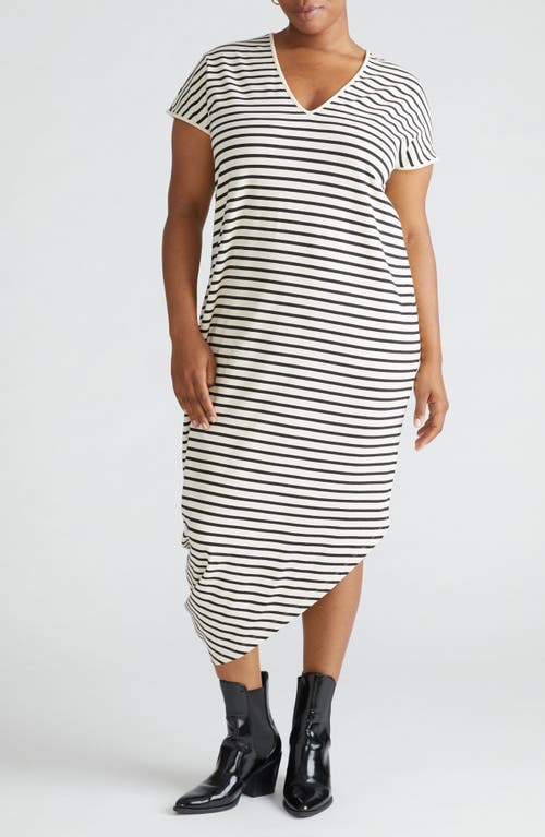 UNIVERSAL STANDARD UNIVERSAL STANDARD GENEVA ASYMMETRIC T-SHIRT DRESS