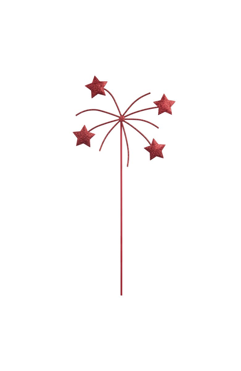 Transpac Metal Star Pick Red for Spring Home Decor, Main, color, Red